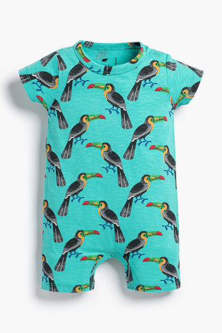 Slub Shorty Romper_Tropical Toucans