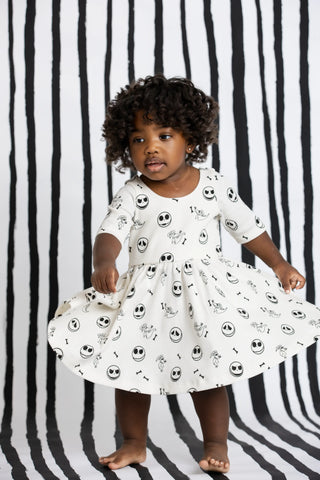 Ribbed Mid Sleeve Let's Dance Dress_Disney Nightmare Before Christmas