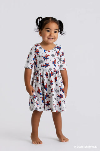 Ribbed Mid Sleeve Let's Dance Dress_Marvel Spider-Man