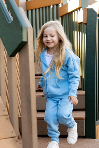 Sporty Zip Hoodie_Sky Blue