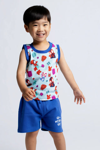Sporty Tank Top_Marvel Spidey + Friends on Blue