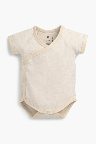 Short Sleeve Lucky Bodysuit_Cream Heather