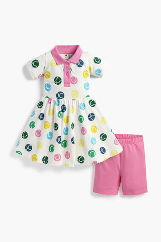 Tennis Dress + Bike Short Outfit_Rainbow Rally