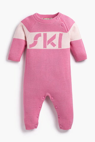 SALE - Sweater Romper_Dark Pink Ski