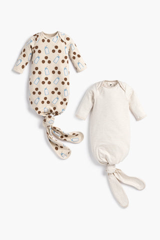 2-Pack Knot It Gowns_Cream