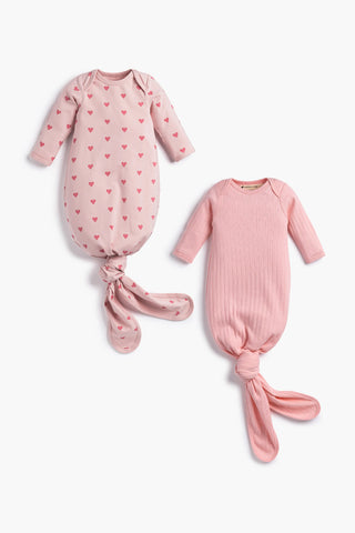 2-Pack Knot It Gowns_Light Pink