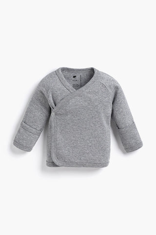 Hello Baby Top_Heather Grey