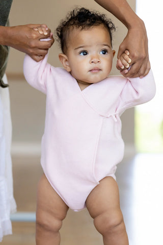 Wrap Sweater Bodysuit_Light Pink