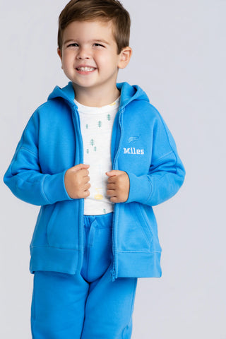 Sporty Zip Hoodie_Bright Blue