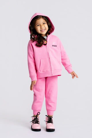 Sporty Zip Sweatsuit_Hot Pink