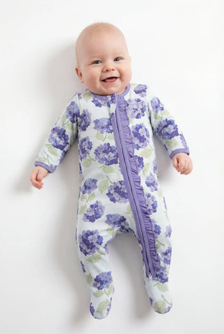 Zipper One-Piece_Iris Purple Hydrangeas