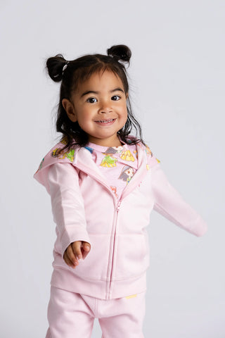 Printed Hoodie_Disney Princesses on Pink