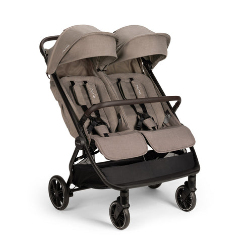 Nuna TRVL DUBL Stroller in Cedar