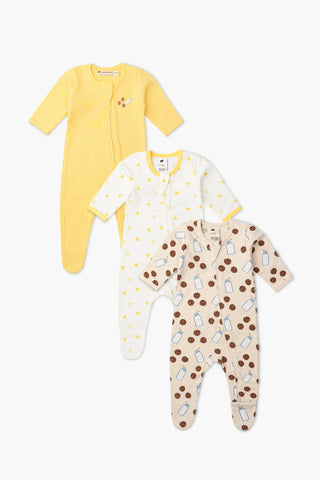 Bundle Item - Zipper One-Piece_Yellow Triangles