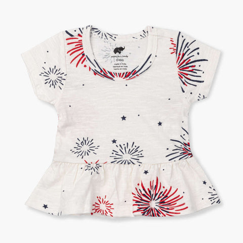 SALE - Short Sleeve Peplum Top_Little Sparkler