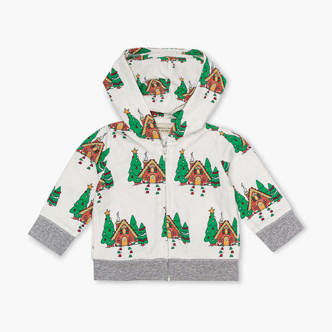 SALE - Printed Hoodie_Gingerbread House
