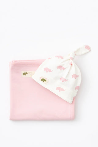 Bundle Item - Top Knot Cap_Pink Elephant