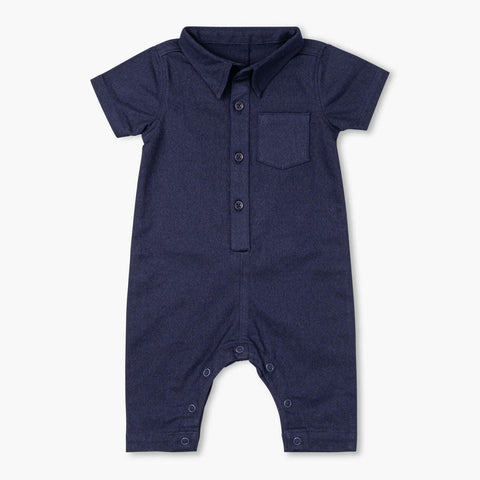 SALE - Oxford Romper_Navy Heather