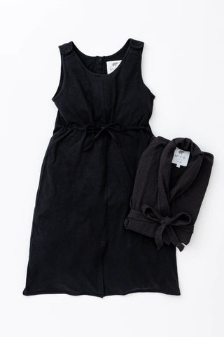Bundle Item - Organic Lounge Robe_Heather Black
